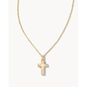 NEW KENDRA SCOTT women's cross pendant necklace in gold